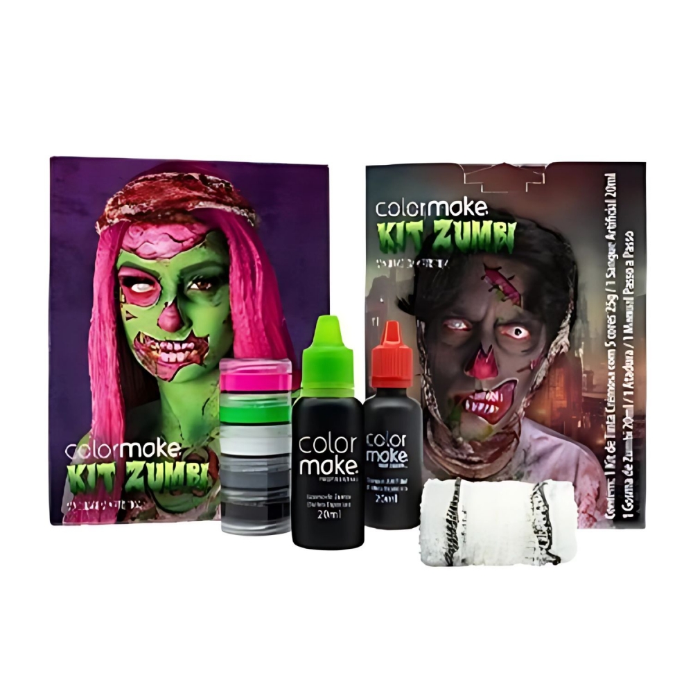 Yur Halloween Kit Zumbi Maquiagem Artistica