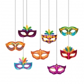 Decoração Pendurar Mascaras De Carnaval Regina 8 Un