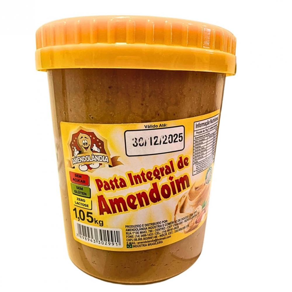 Pasta Integral De Amendoim Amendolandia - 1kg