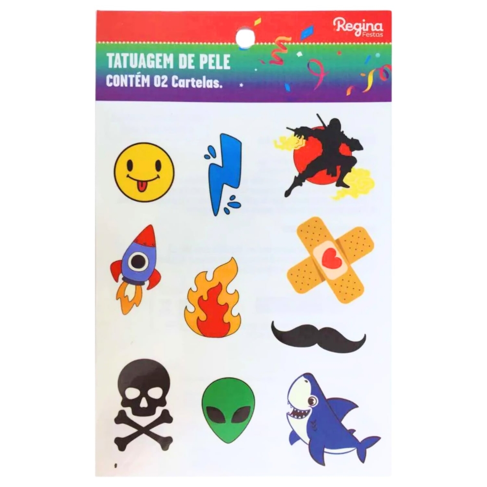 Tatuagem Infantil De Carnaval Regina 2un De Cartela