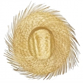 Chapeu De Palha Natural Desfiado
