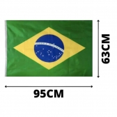 Bandeira Do Brasil 63x95 Tecido Un