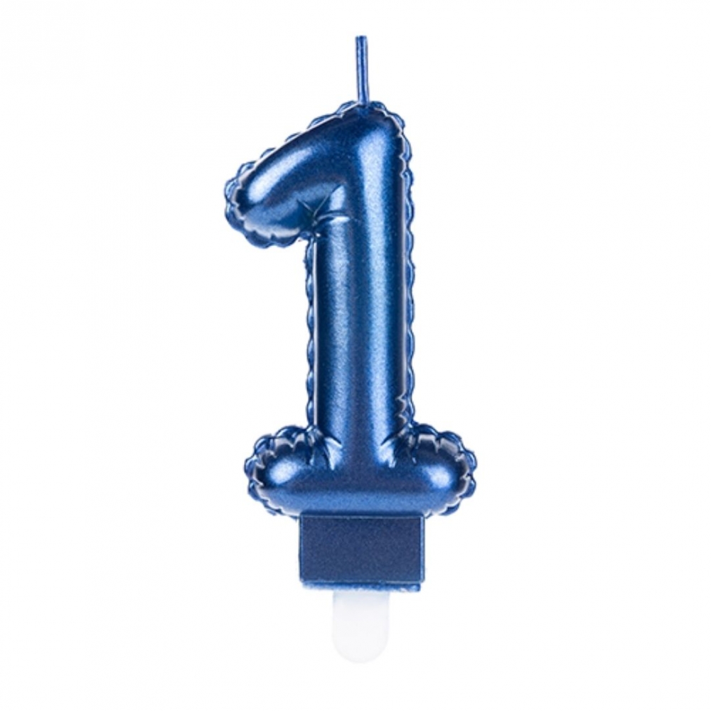 Vela Balão Azul Número 1 - Silverfestas