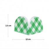 Forma 4 Petalas Xadrez Verde Nc Toys - 50 Un