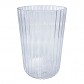 Vaso Decorativo Canelado Transparente Un - Tasil