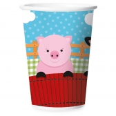 Copo De Papel 180ml Fazendinha 12 Un - Regina