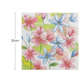 Guardanapo De Margaridas 33x33 Silver - 20 Un