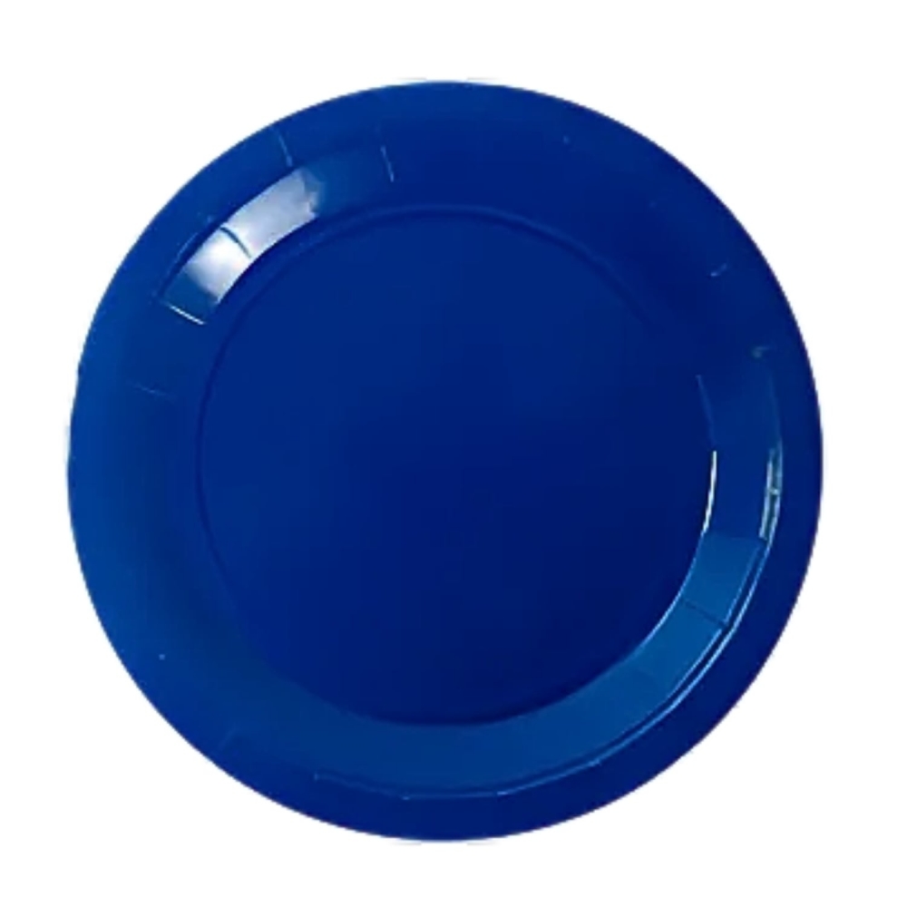 Prato De Papel Silver Azul Escuro 18cm 10 Un
