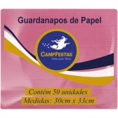 Guardanapo Rosa Claro 30x33 Campfestas - 50 Un