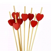 Palitos De Bambu Com Coração 20 Un - Silverfestas
