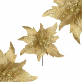 Bico Papagaio Aveludado C/glitter Champanhe 35cm Florarte
