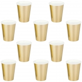 Copo De Papel Silver Dourado 270ml 10 Un