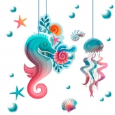 Kit Decorativo Fundo Do Mar 16 Un - Regina
