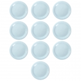 Prato De Papel Silver Azul Bebê 18cm 10 Un
