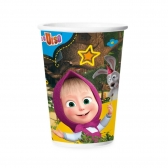Copo De Papel Masha E O Urso 180ml 8 Un - Regina