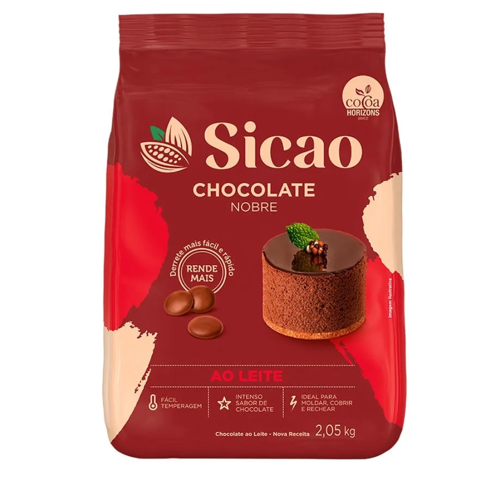 Chocolate Nobre Gotas Ao Leite 2.05kg - Sicao