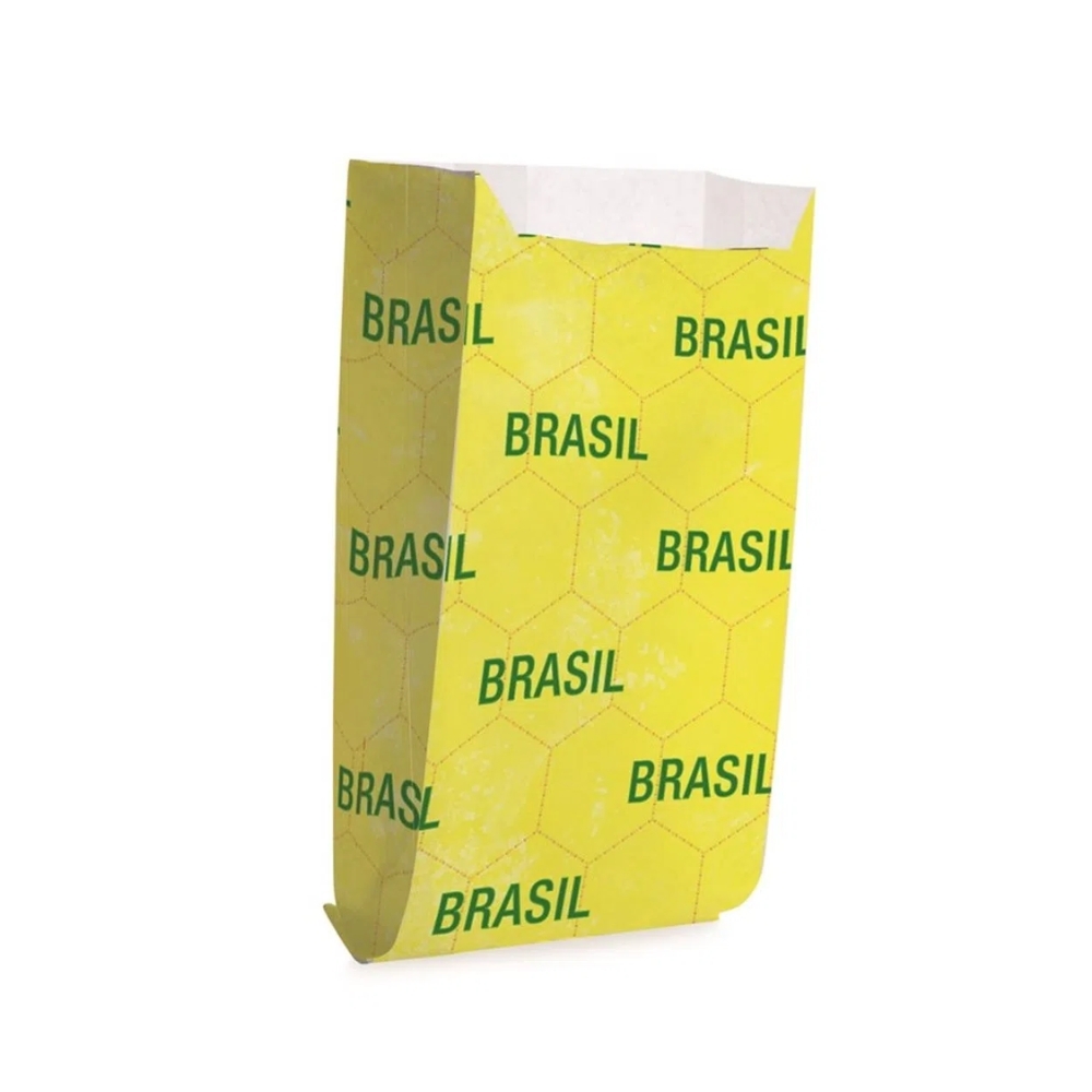 Saquinho Vai Brasil P Pipoca Hot Dog G 14x8x4 50un - Cromus