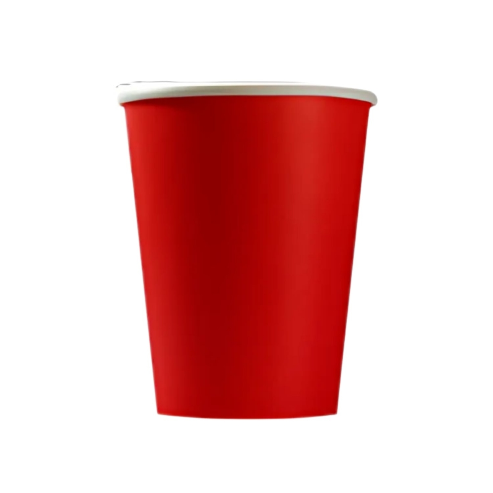 Copo De Papel Silver Vermelho 270ml 10 Un