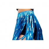 Saia De Carnaval Havaiana Metalizados Azul 40cm
