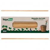 Mexedor De Bambu Talge Para Drink Café Bebida 19cm 500un