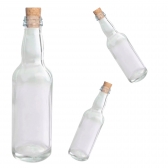 Lembrancinha Garrafa De Vidro 50ml Tampa Rolha 10 Un