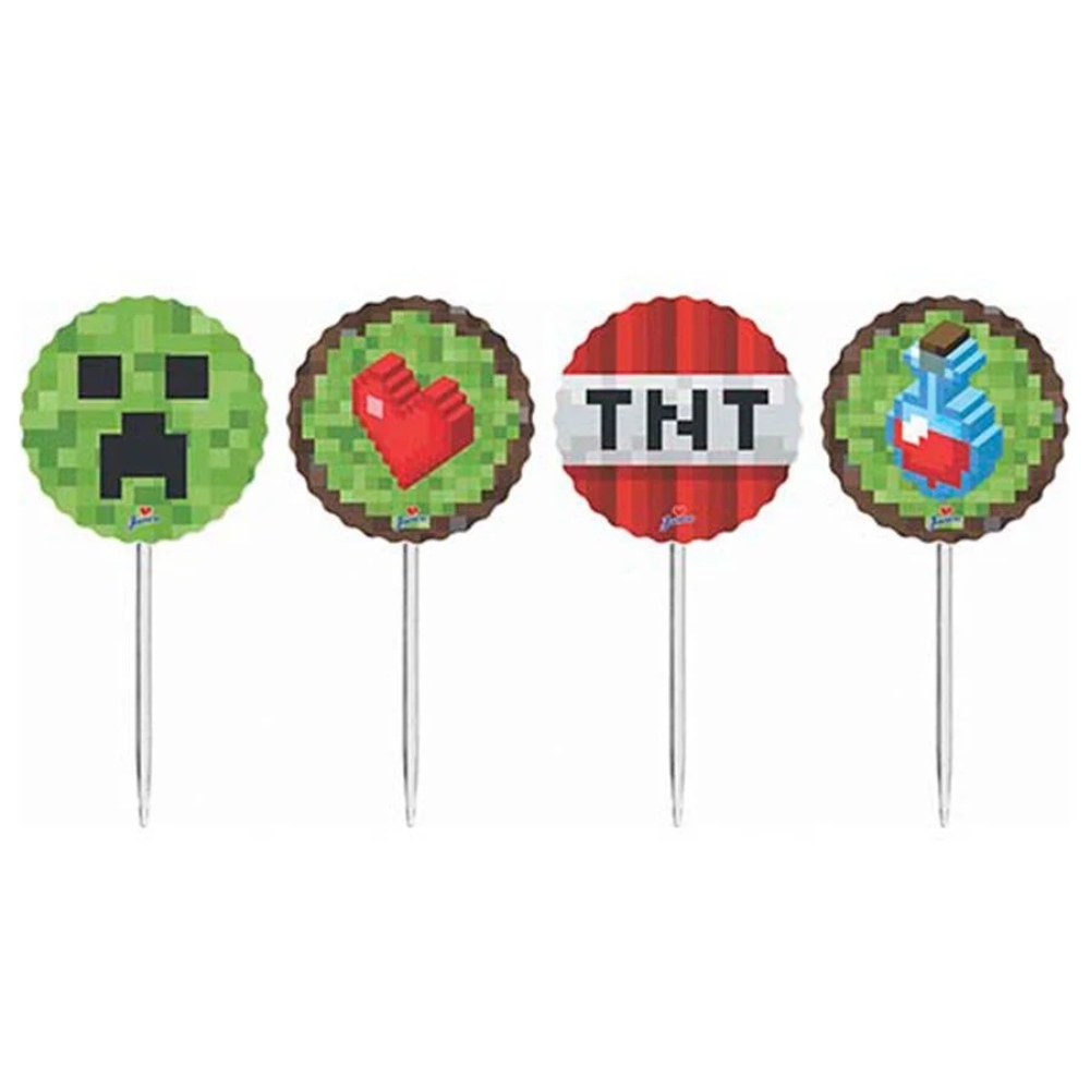 Topper Para Doce Mini Pixels 8 Un - Junco