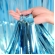 Cortina Metalizada Azul Bebê 100 X 200 Cm Un - Silverfestas