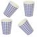 Copo De Papel 270ml Azul Xadrez 10un - Silverfestas