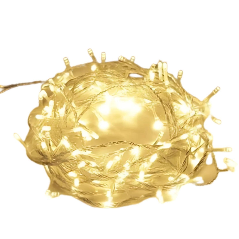 Pisca-pisca 100 Led Branco Quente 8 Fuções