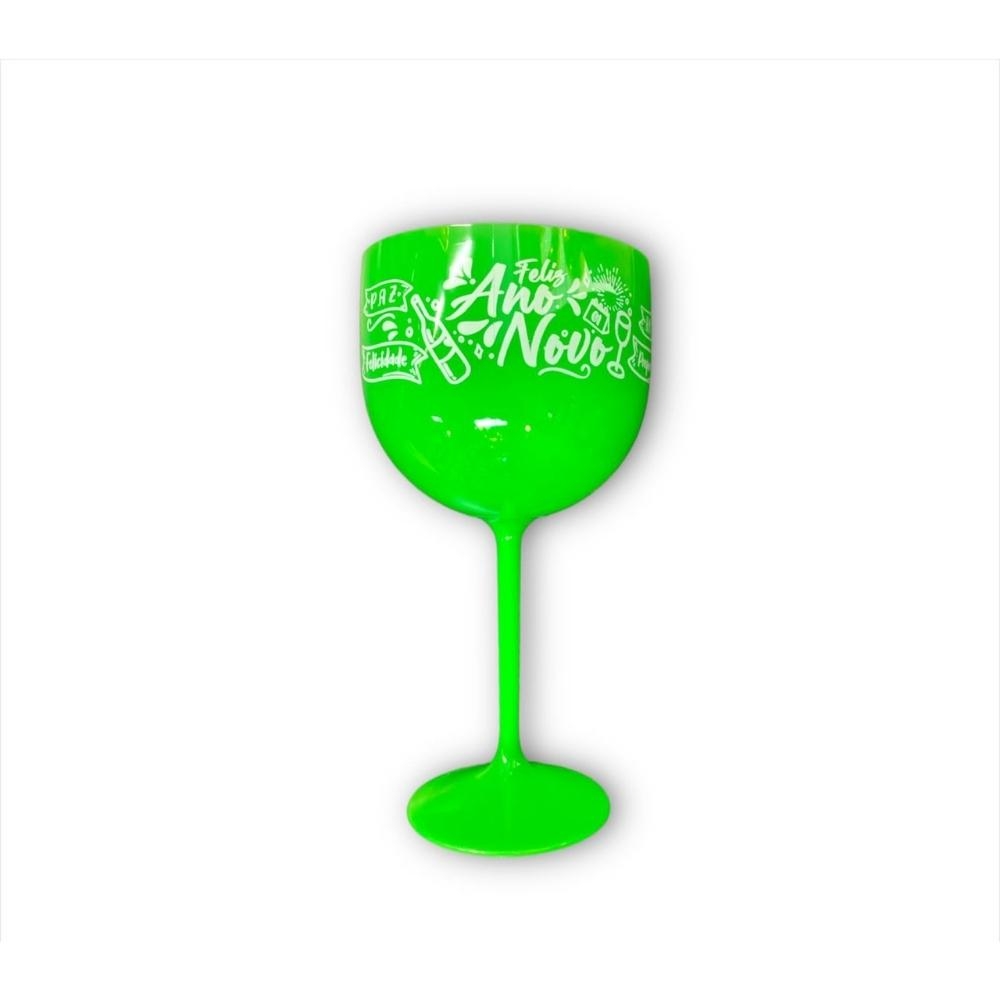 Taça Gin Ano Novo Verde 500ml Un - Neoplas