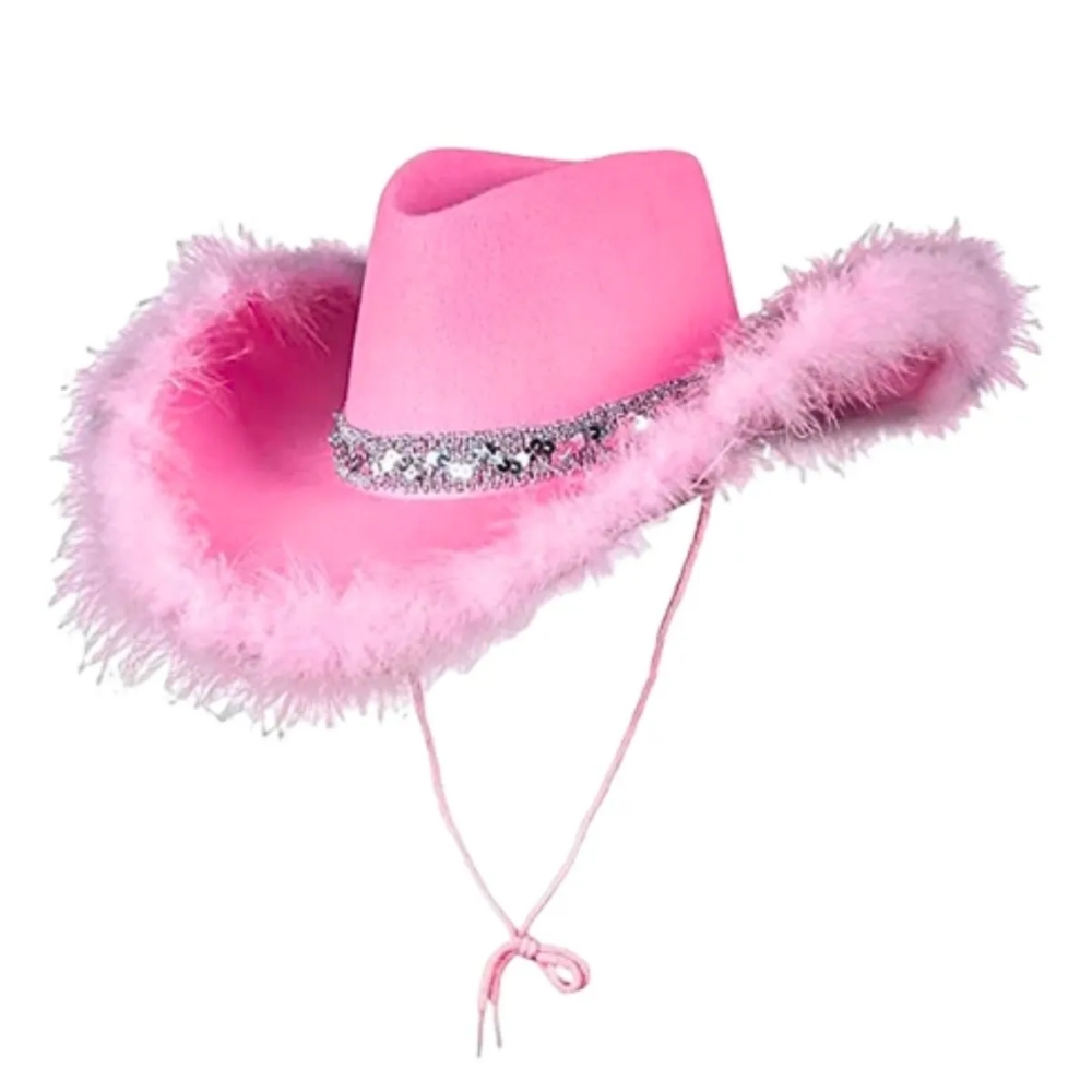 Chapéu Cowgirl Rosa Un - Q Festa