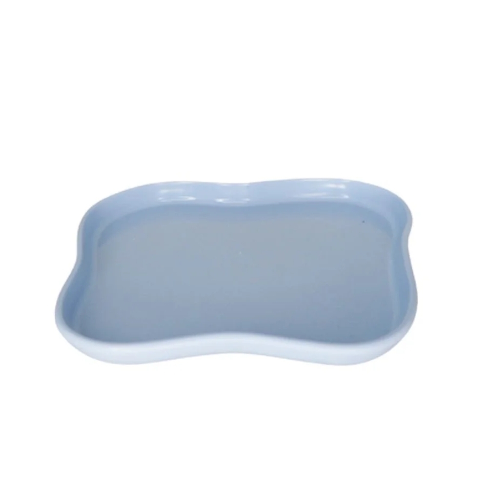 Bandeja Orgânica Azul Claro Candy 18cm Un - Sóboleiras