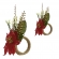 Porta Guardanapo Poinsetia Vrm/ouro 9cm Florarte