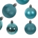 Bola Mista Azul Claro 8cm 6un Florarte