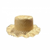 Chapéu De Palha Em Flor 12cm Un