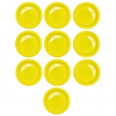 Prato De Papel Silver Amarelo 18cm 10un