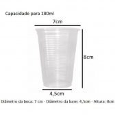 Copo Plástico Descartável Pacote 100 Un - 180ml - Coposul