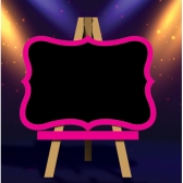 Lousa Mdf Rosa Neon Un - Grinfest