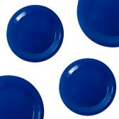 Prato De Papel Silver Azul Escuro 18cm 10 Un