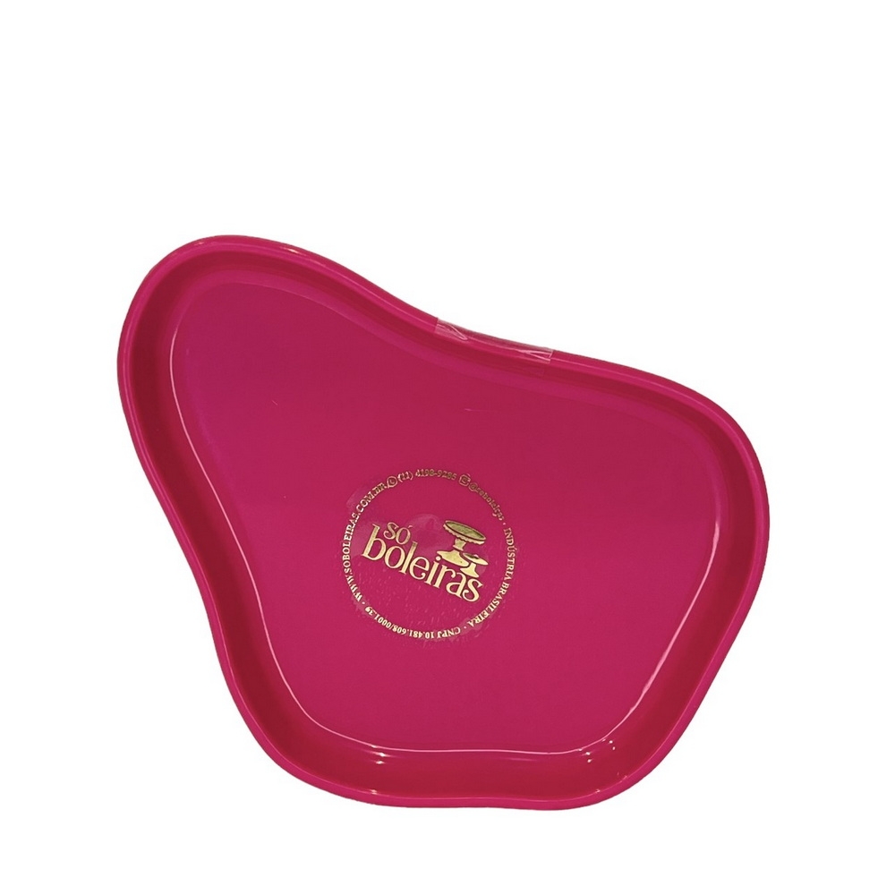 Bandeja Orgânica Pink 13cm - Só Boleiras