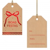 Tag Boas Festas Vermelho - 12un (cromus)