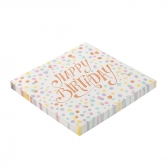 Guardanapo Happy Birthday 33x33 Silver - 20 Un