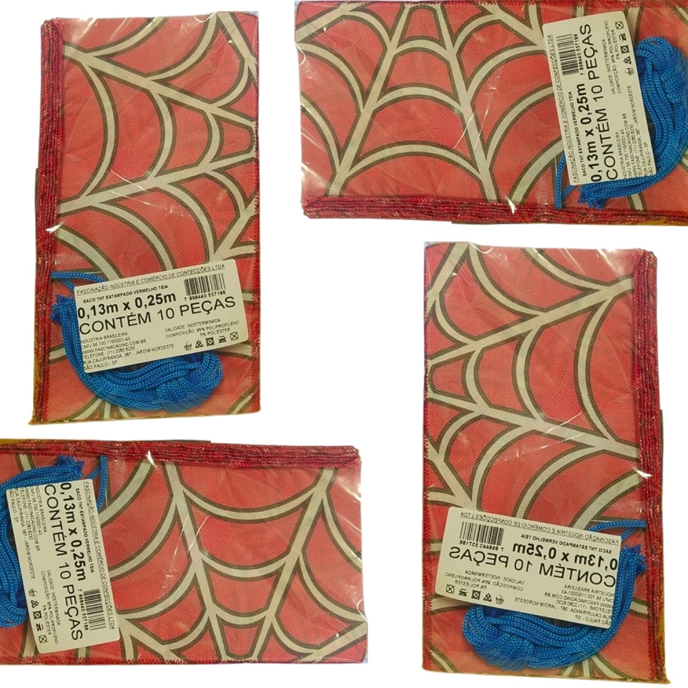 Saco De Tnt Homem Aranha 10 Un Fascinação