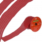Fita Aramada Linho C/glitter Vermelho 6,3cmx9,14m Florarte