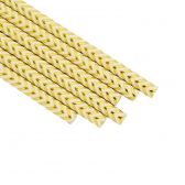 Canudo De Papel Dourado Chevron Art Lille 12un