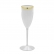 Taça Champagne Branca Borda Dourada 180ml 1un - Lsc
