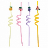 Canudo Divertido Pop Tropical Ha522 4un Silver