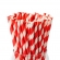 Canudo De Papel Listra Vermelho Silver 12un