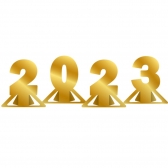 Decoração De Mesa 2023 Dourada Ano Novo - Regina