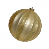 Bola Decorada Dourado 15cm Florarte